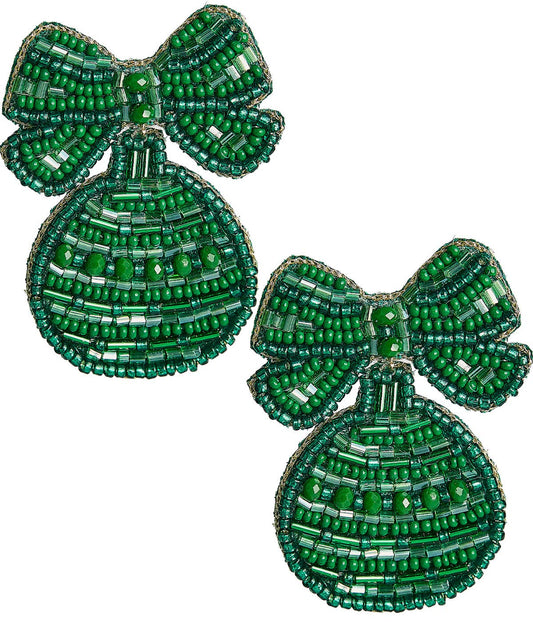 Ornament Earring / Emerald