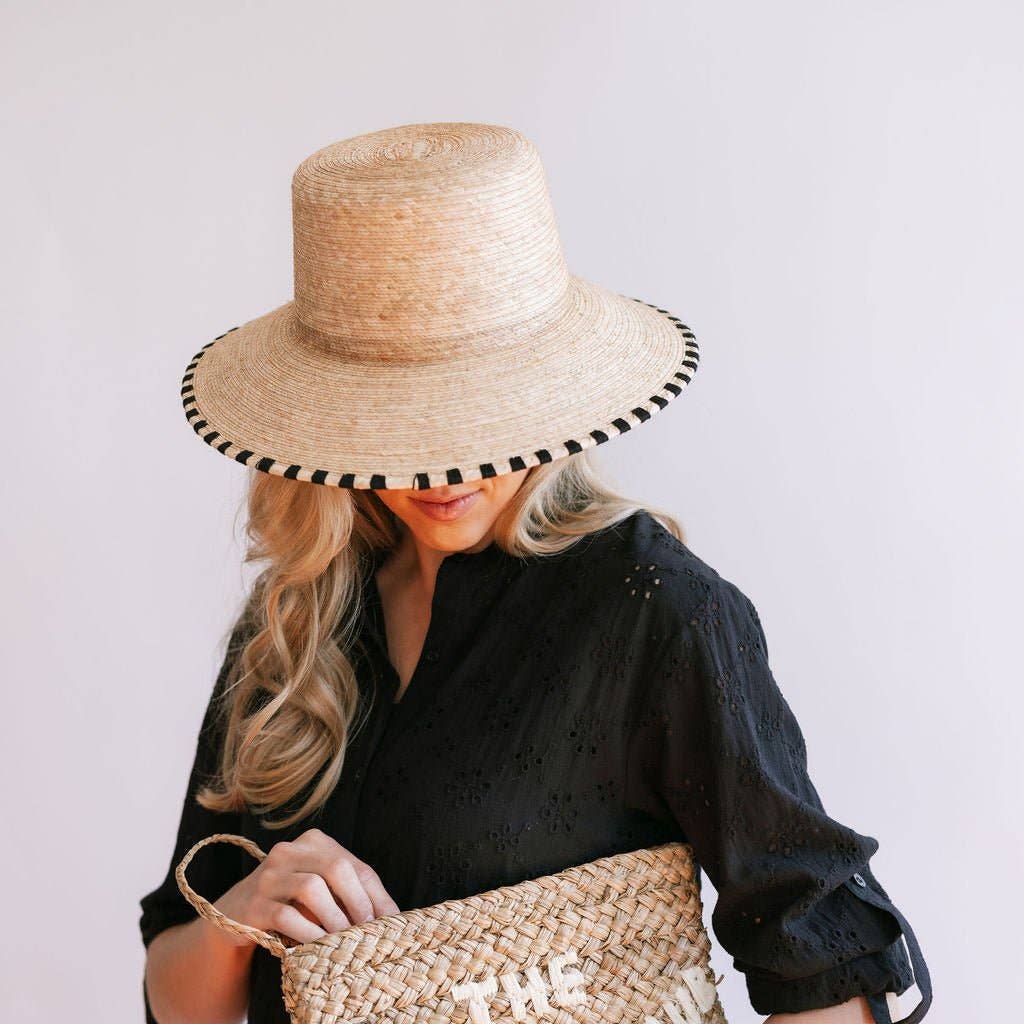 Sun Hat / Jakeline Bucket /  Black Stitch