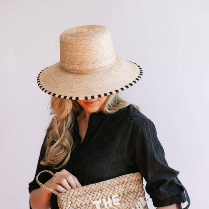 Sun Hat / Jakeline Bucket /  Black Stitch