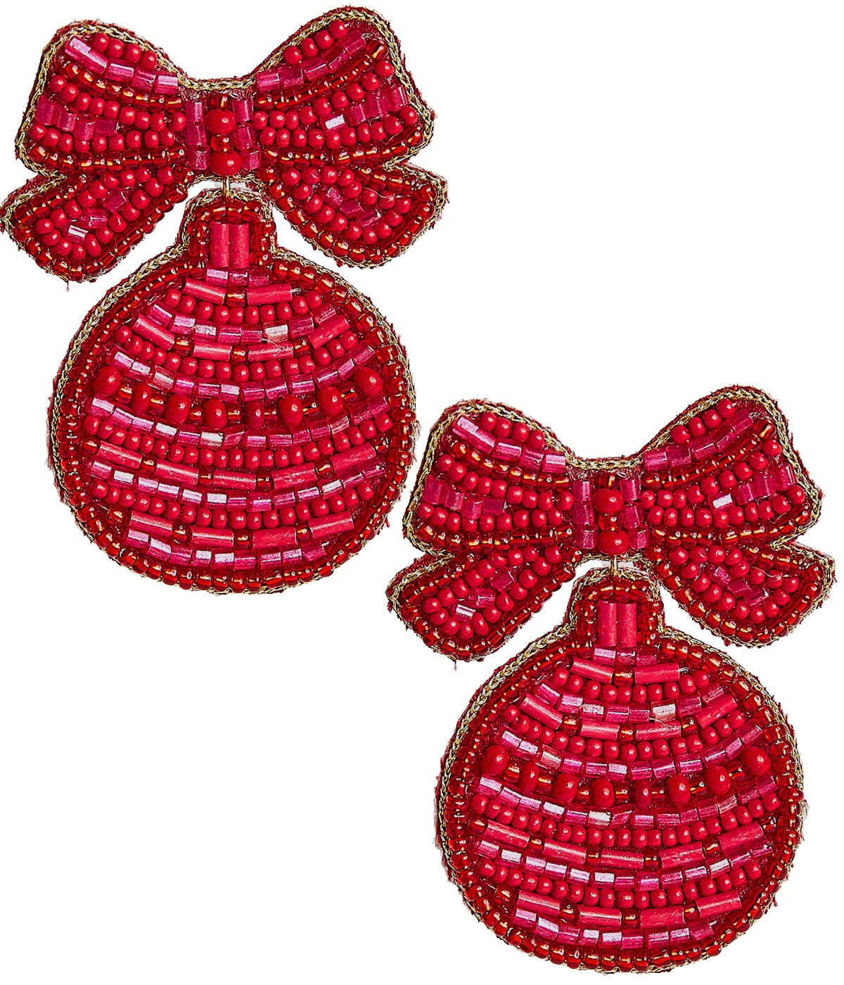 Ornament Earring / Red