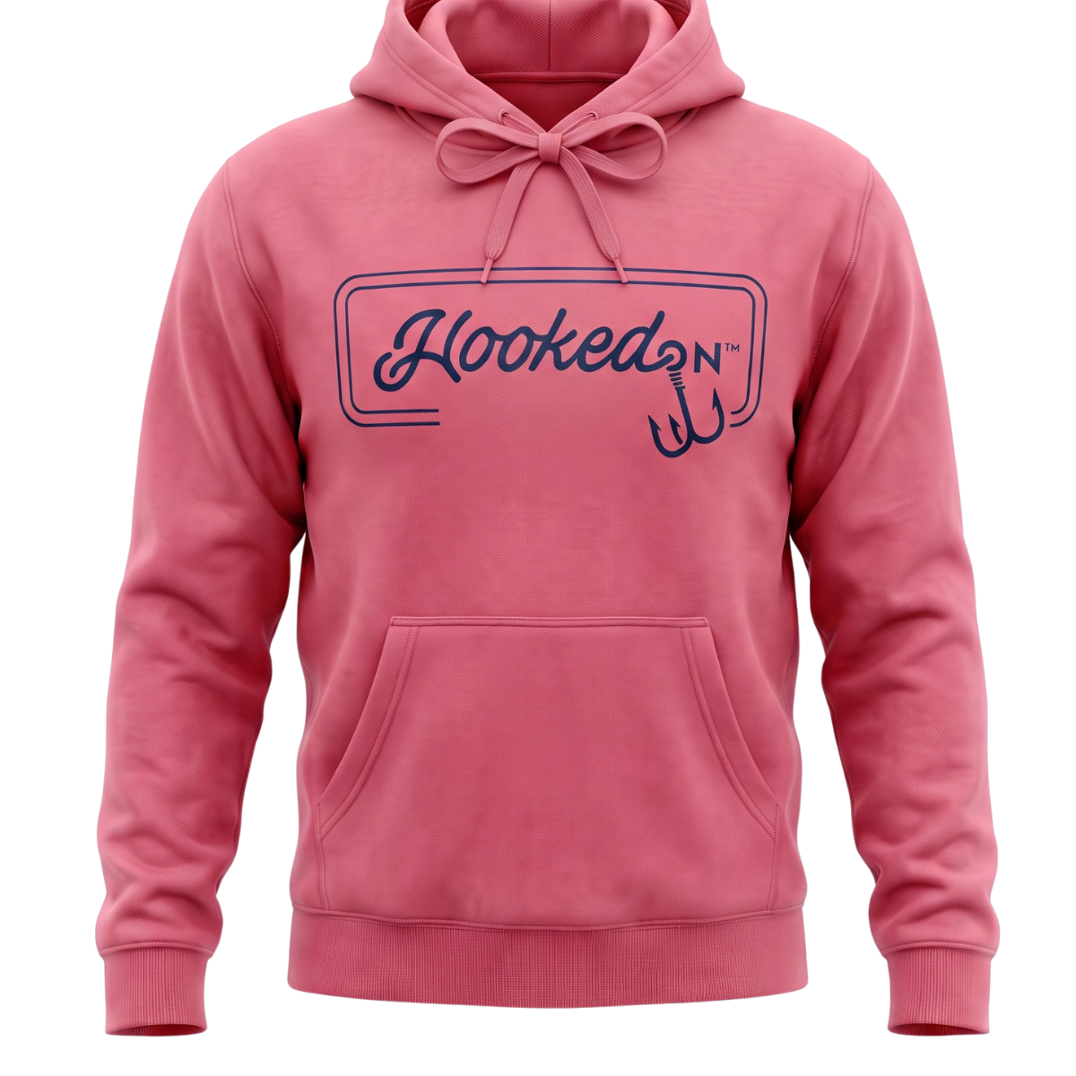 Hooked On Customizable Hoodie ACK Red with Navy