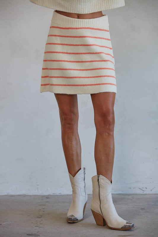 The Sweater Knit Mini / Cream / Coral