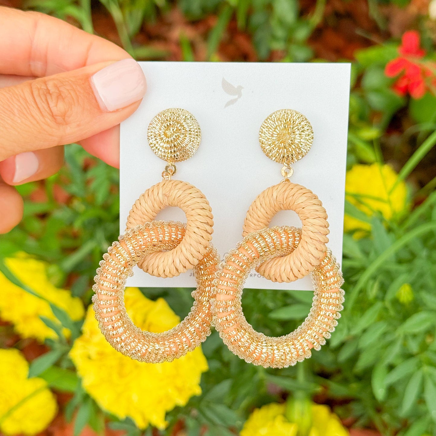 Earrings / Nantucket Raffia / Blonde