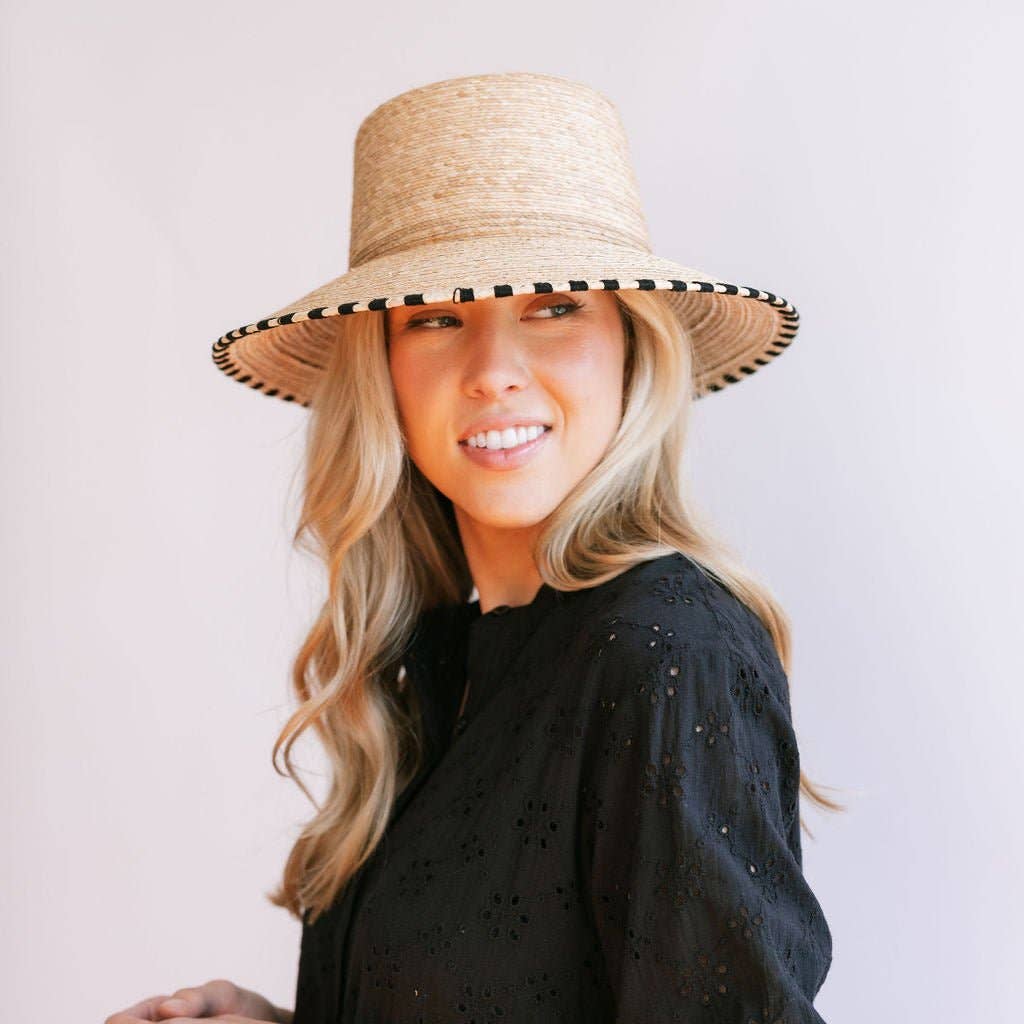 Sun Hat / Jakeline Bucket /  Black Stitch