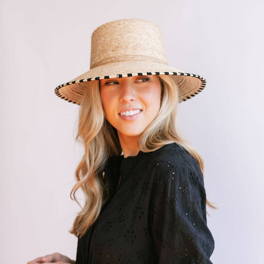 Sun Hat / Jakeline Bucket /  Black Stitch