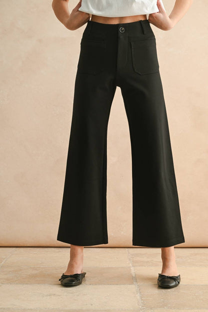 Pants / Ponte Crop Pants / Blk