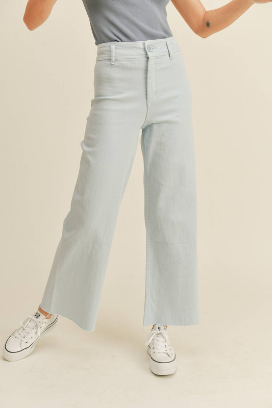 Pants / Straight Wide Leg Denim / Lt Blue