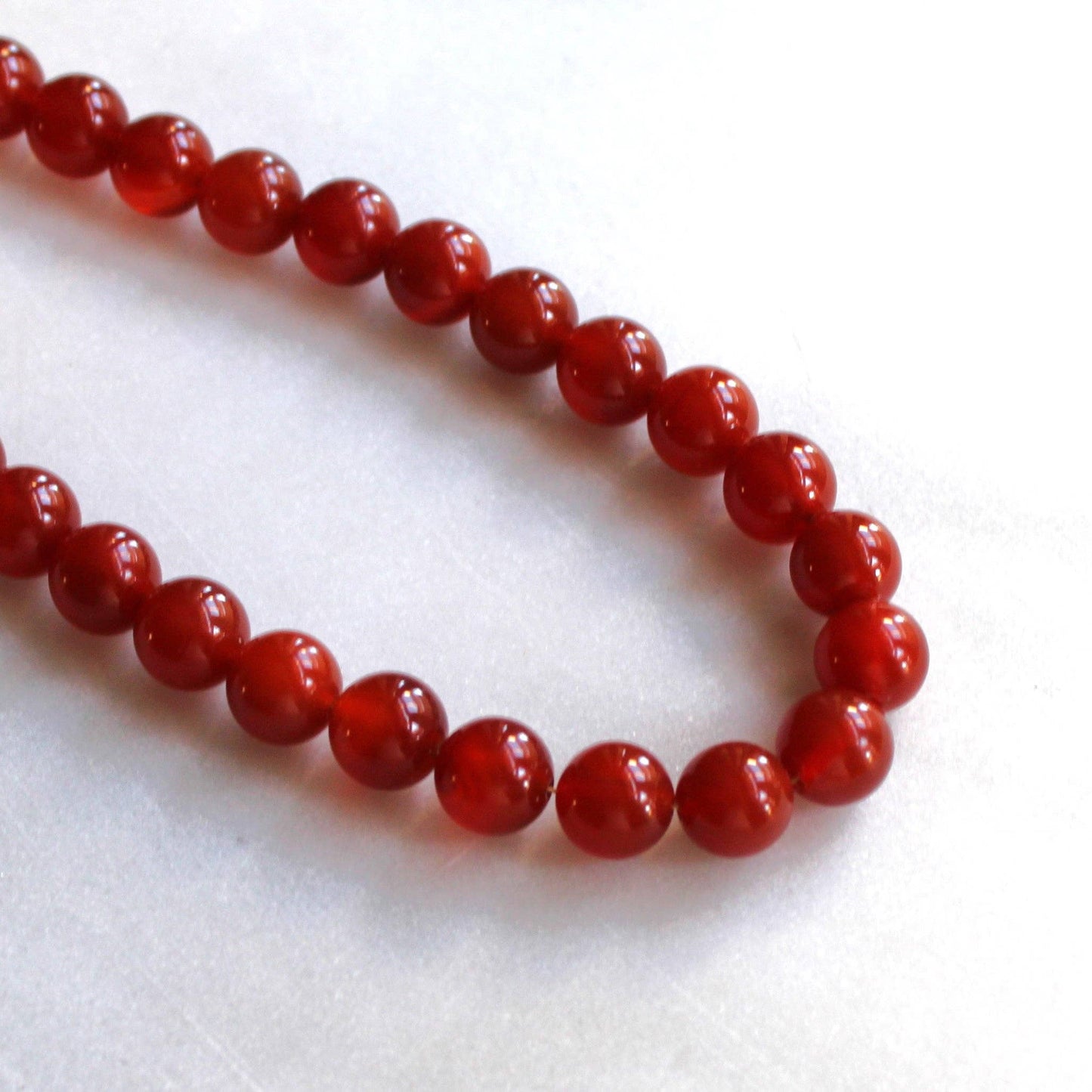 Necklace / Nia Chunky Carnelian Bead 16 inch