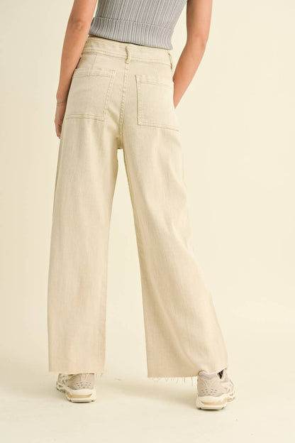 Pants / Wide Leg Denim / Creamy White