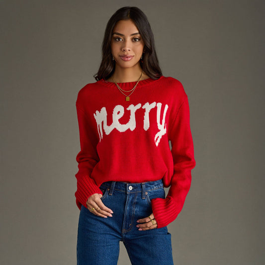 A Red & White Merry Sweater