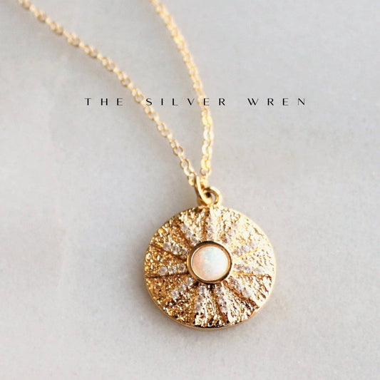 Necklace / Opal Sun 18"