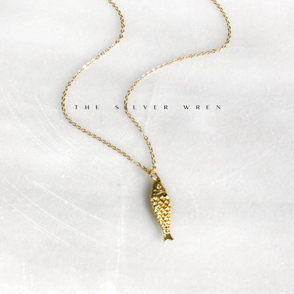 Necklace /  The Gold Fish Pendant 16"