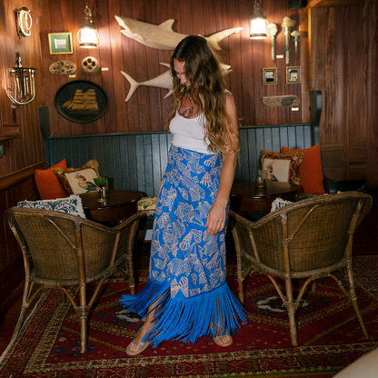 Sarong / Mermaid Ruby Fringe / Royal