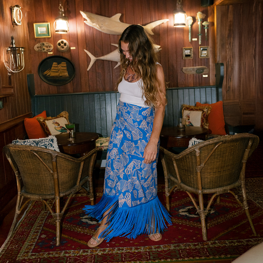 Sarong / Mermaid Ruby Fringe / Royal