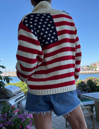 Sweaters / Full Zip Varsity Flag Cardigan