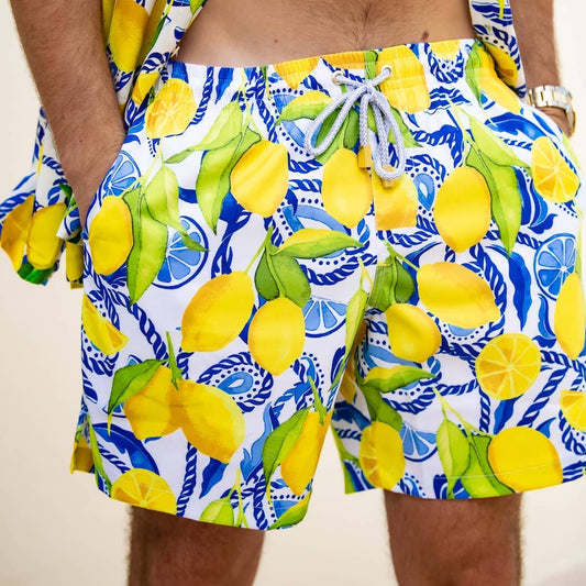 The Bossitano Men's Swim Trunks - Yellow
