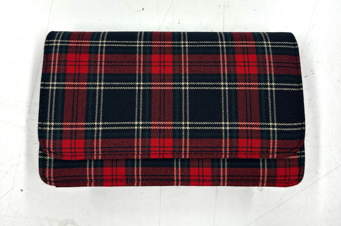 The Ruby Red Plaid Clutch