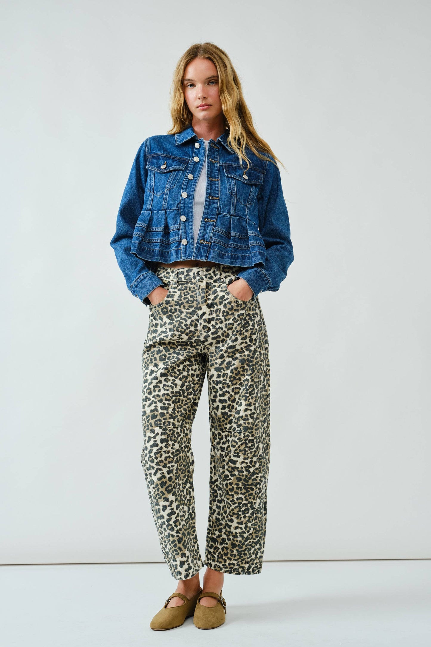 Peplum Denim Jacket
