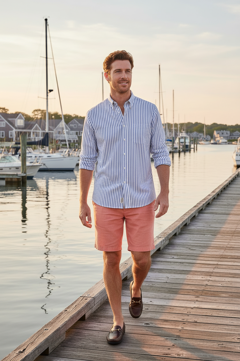 Tops / Chase Cotton Stripe / Blue/White