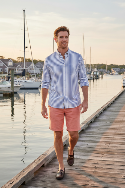 Tops / Chase Cotton Stripe / Blue/White