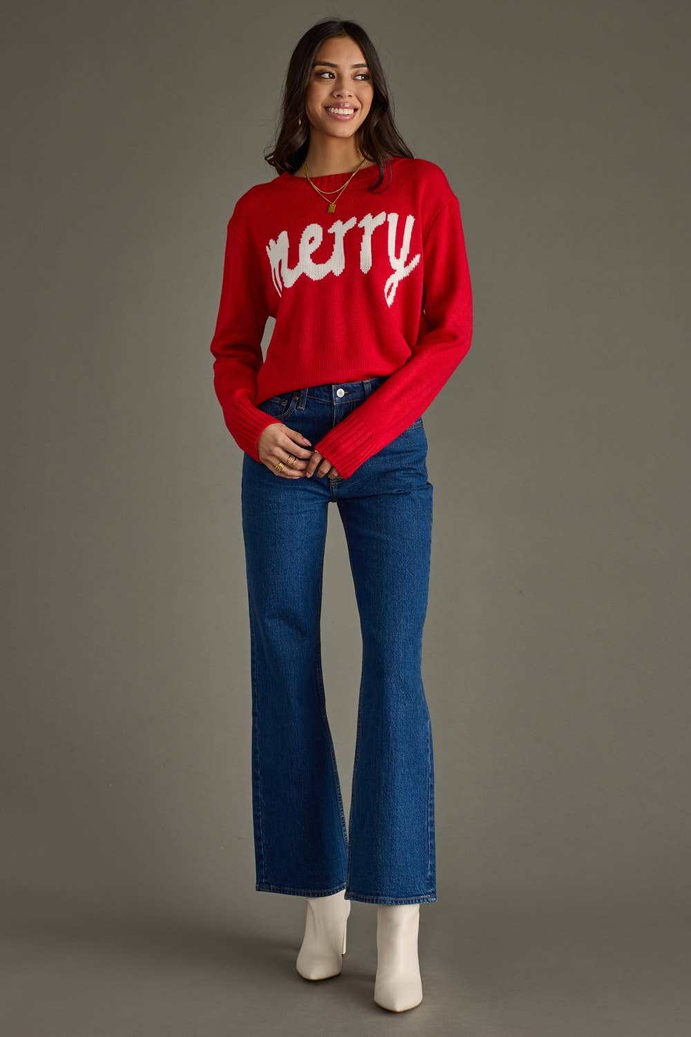 A Red & White Merry Sweater