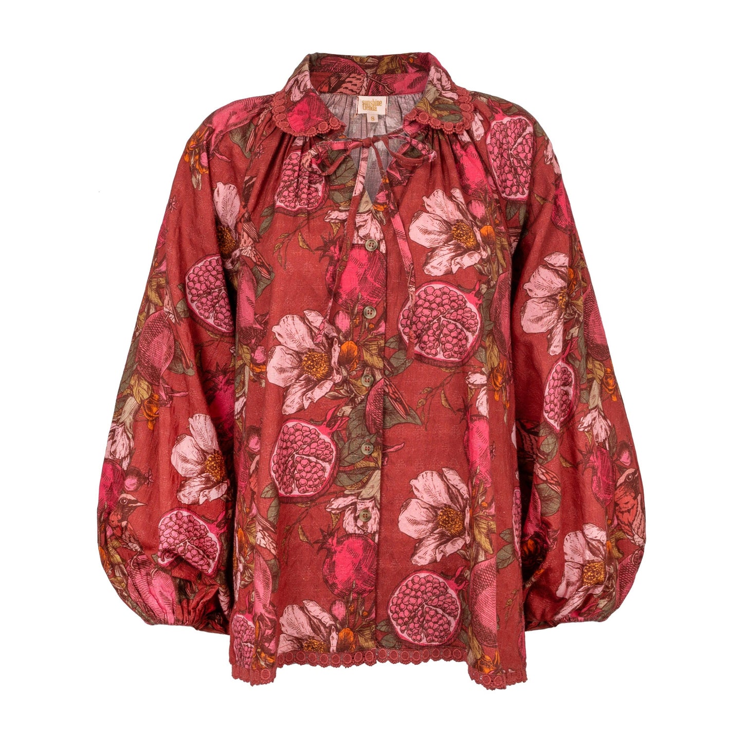 Tops / Pomegranate Floral Willa Top