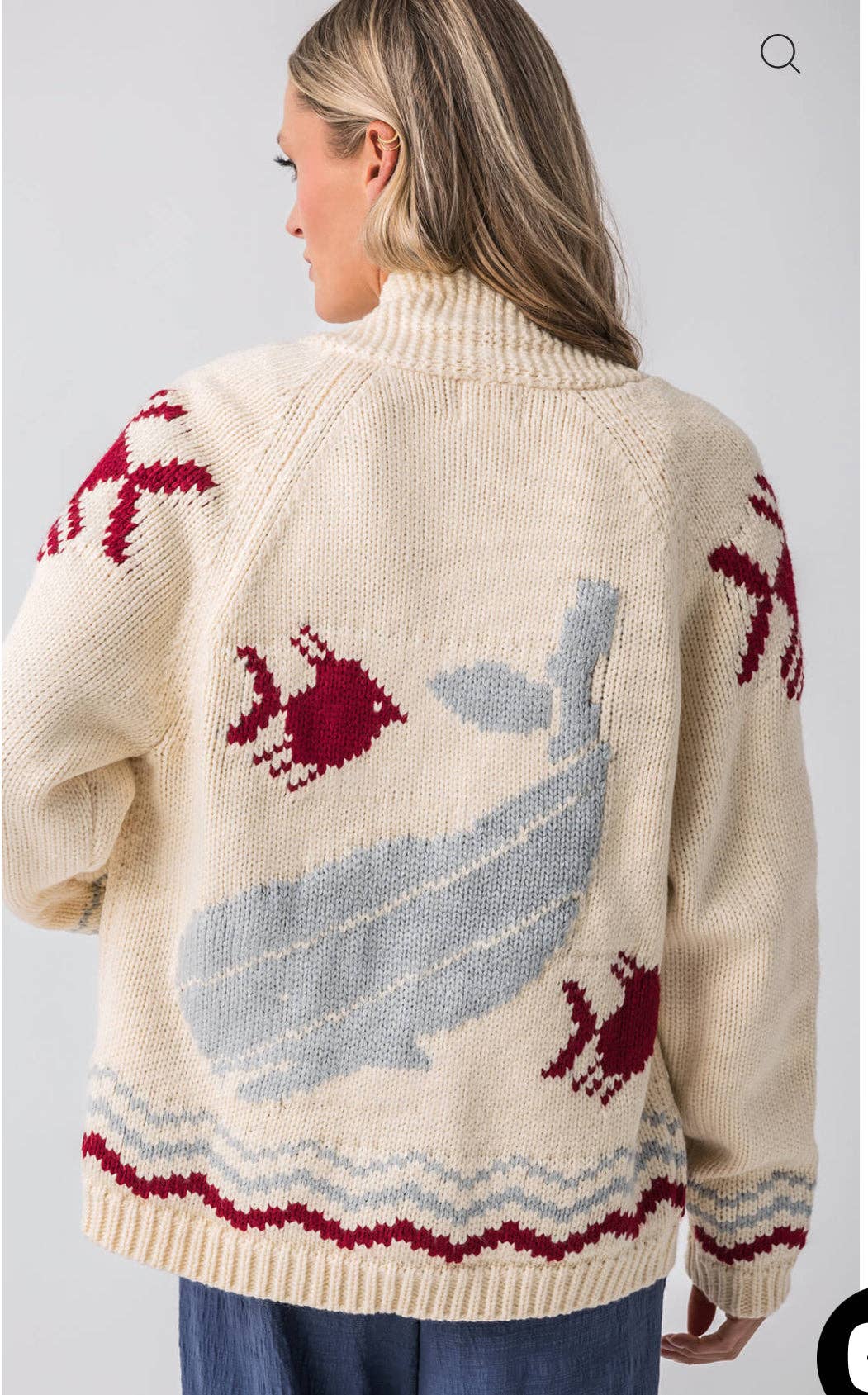 Sweaters /  Nantucket Whale & Fish Varsity Cardigan