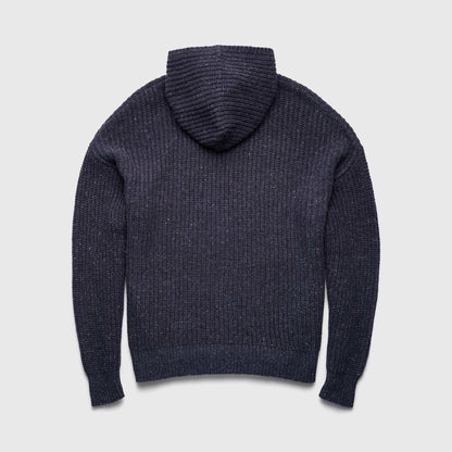Stan Knit Hooded Sweater / Navy Heather