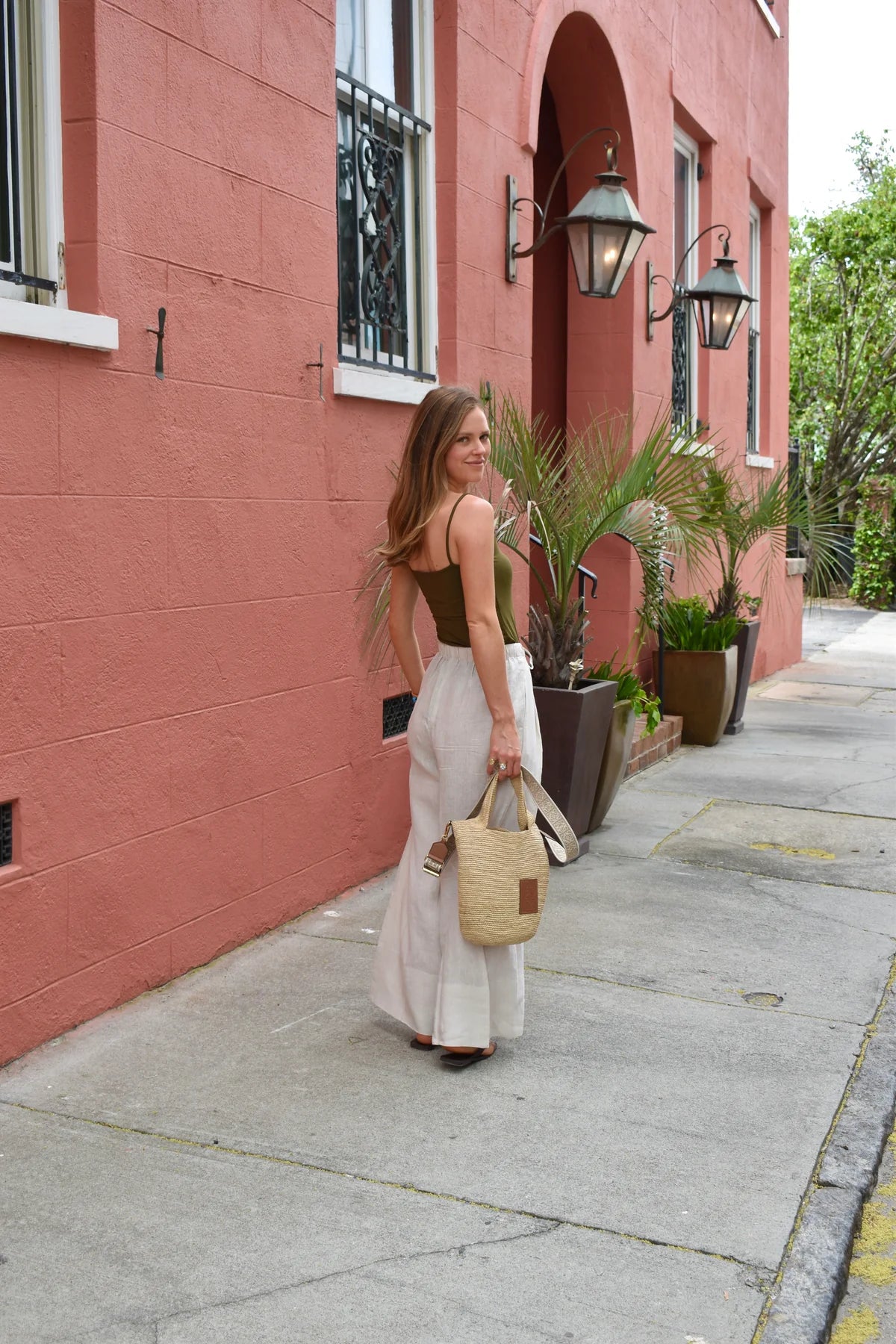 The Linen Palazzo Pant / Oatmeal