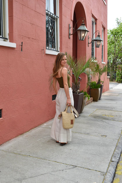The Linen Palazzo Pant / Oatmeal