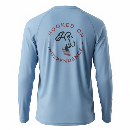 Hooked On UPF 50 Performance Top Blue Mist