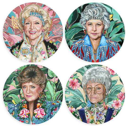 Coasters - Golden Gals (Set of 4) Acrylic Coasters